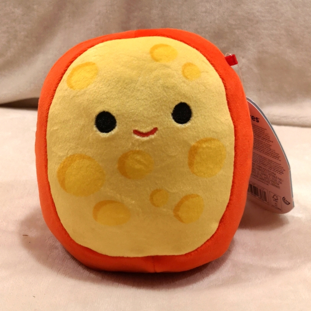 Squishmallow 5 inches Mannon, red and yellow gouda cheese